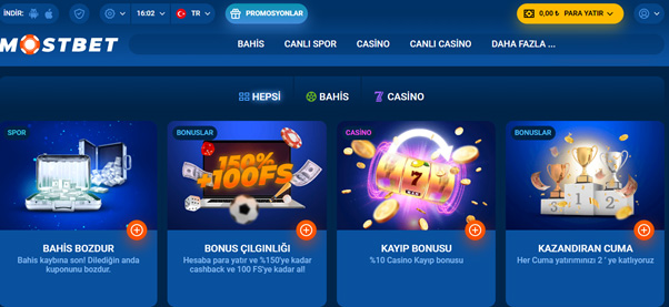 MostBet casino bonus